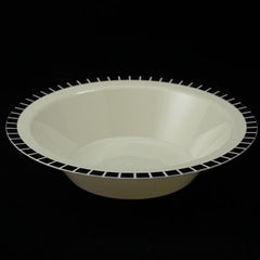 14 Oz. Cream/Gold Slit Design Bowls | 10 Count