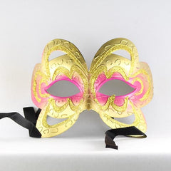 Gold and Cerise Venetian Mask