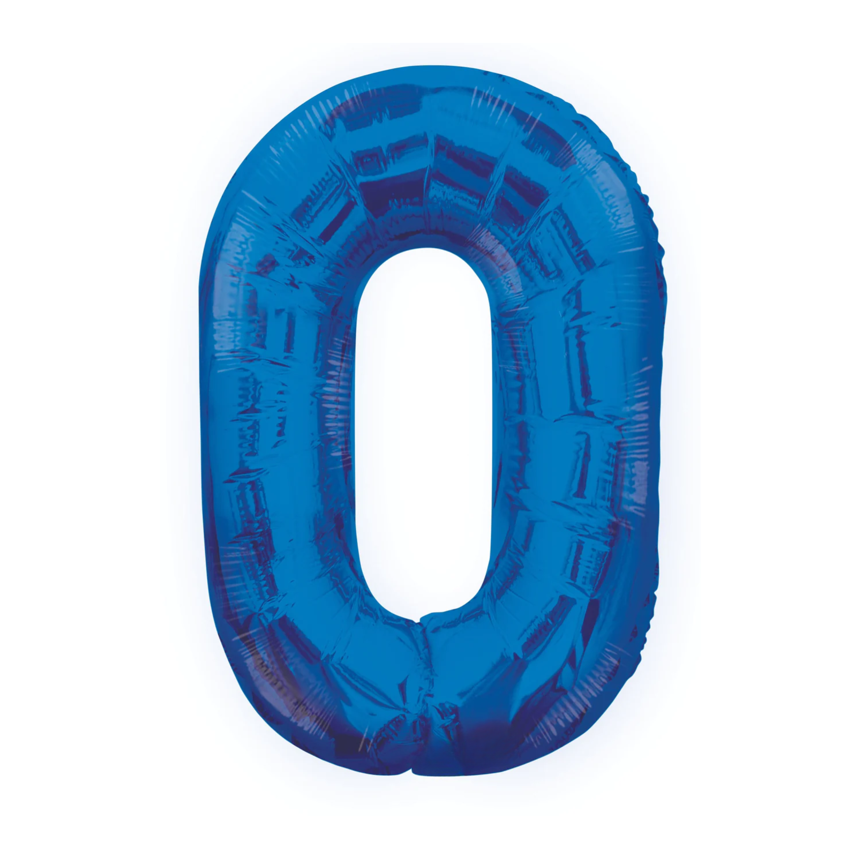 34" Number 0 Blue Mylar Balloon