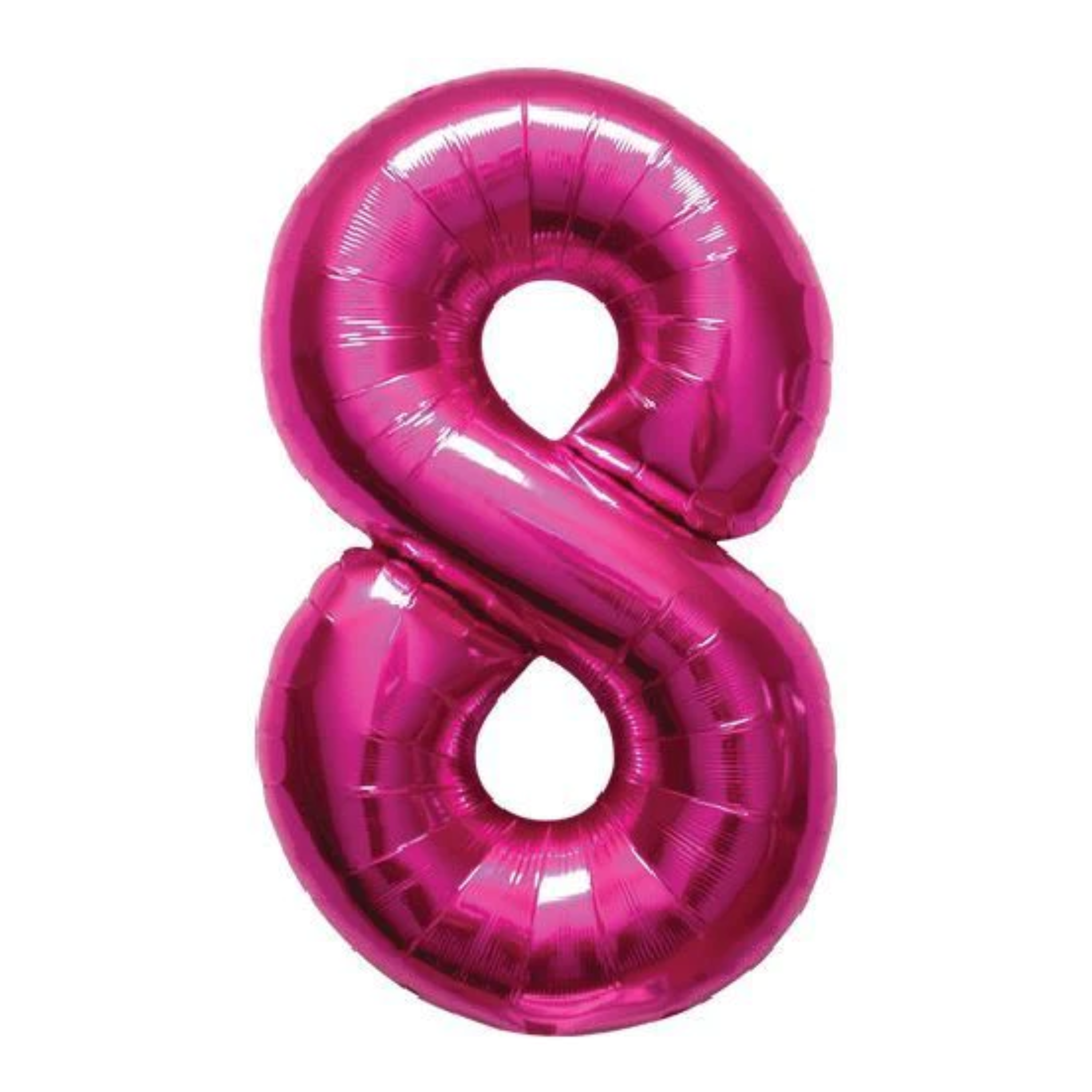 34" Number 8 Pink Mylar Balloon