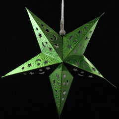 24in. Holographic Green Paper Star Lantern