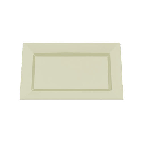 7.5 In. Ivory Rectangular Plates | 10 Count