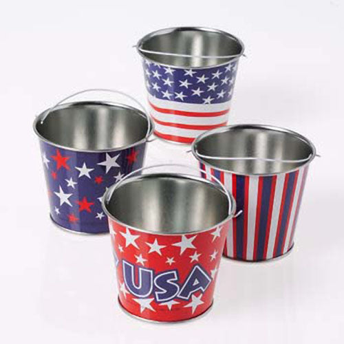 Mini Patriotic Buckets - 12 Ct.