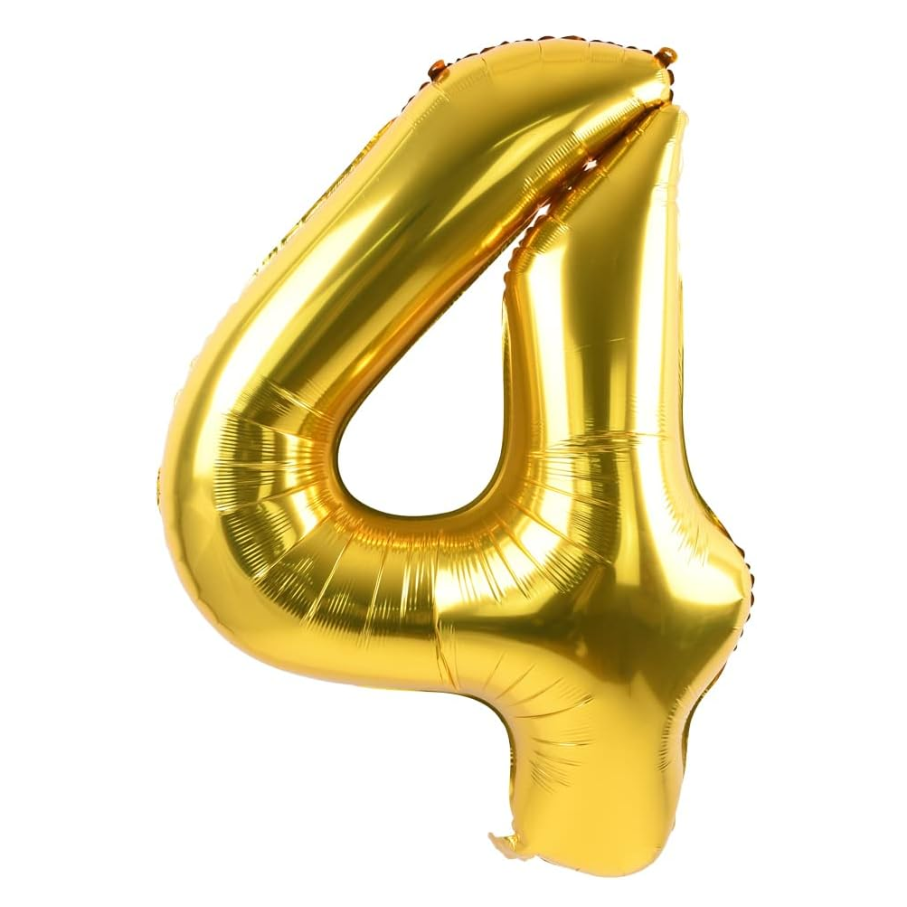 34" Number 4 Gold Mylar Balloon