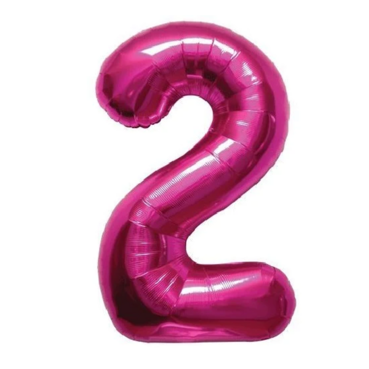 34" Number 2 Pink Mylar Balloon