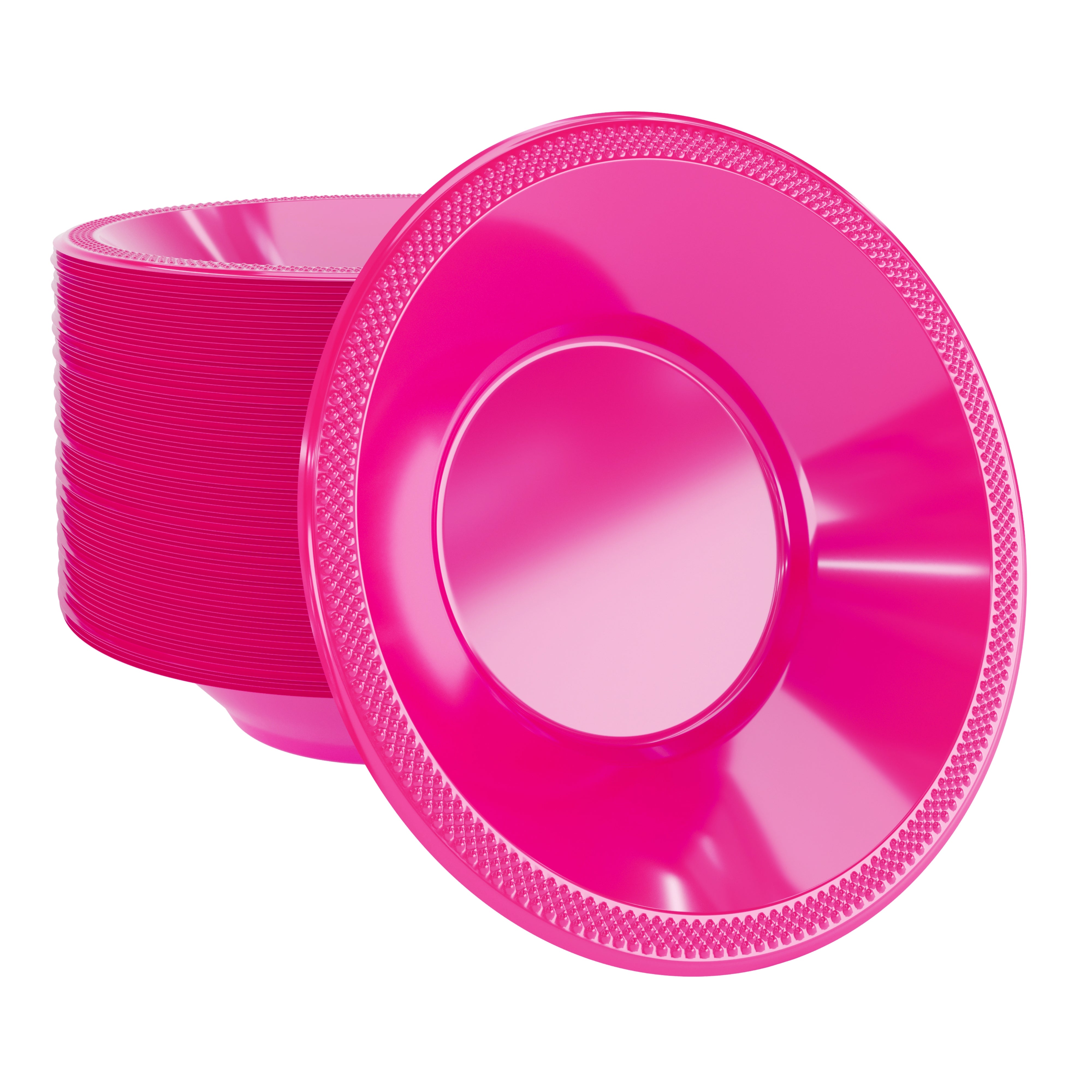 12 Oz. Cerise Plastic Bowls | 8 Count