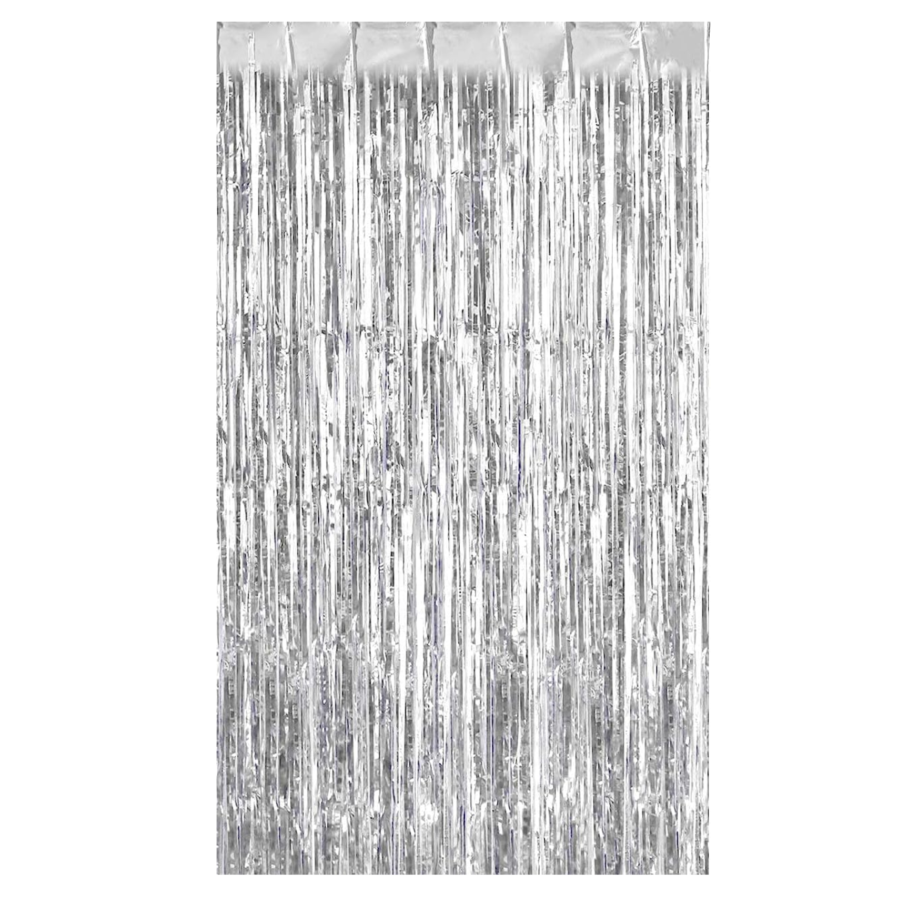 Silver Foil Fringe Curtain 10" x 6" x 0.15" - 1 Ct.