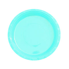 7 In. Turquoise Plastic Plates | 15 Count