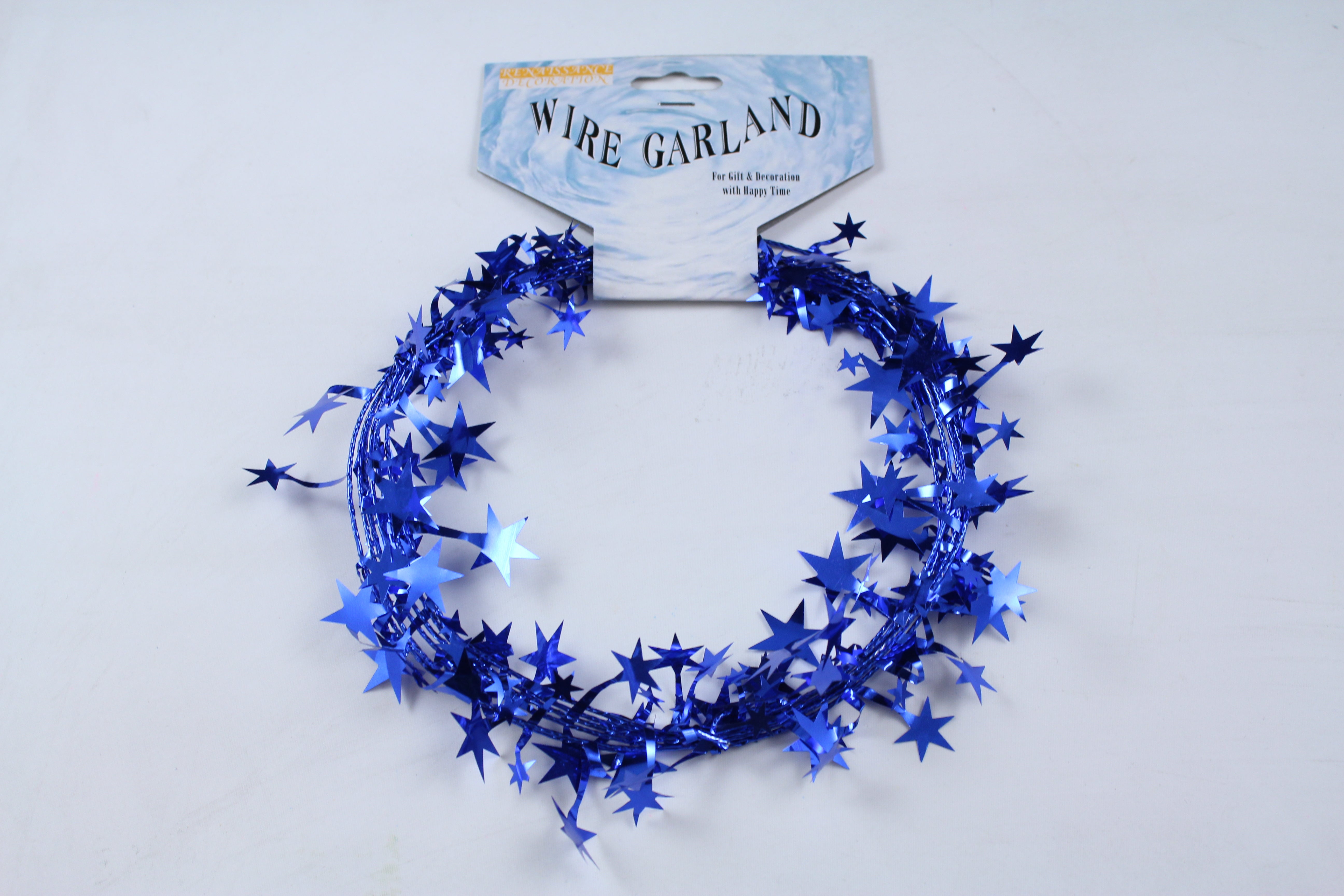 Blue Star Wire Garland