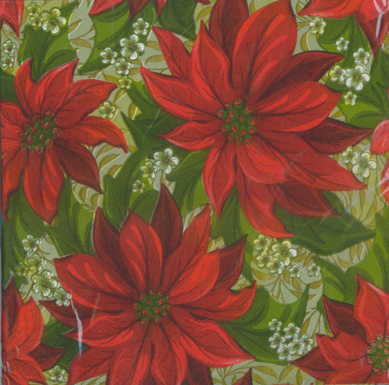 Poinsettia Designer Napkins | 16 Count