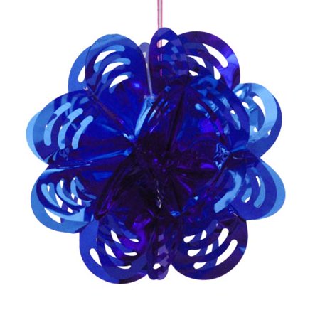 Dark Blue Foil Flower Decorations